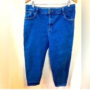 Boden Barrel Leg blue denim jeans US 16/18 R Cropped pants